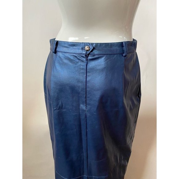 Eric Ryan Sport Womens Pencil Skirt Blue Maxi Back Slit Polyester Vintage 10 - Picture 3 of 11